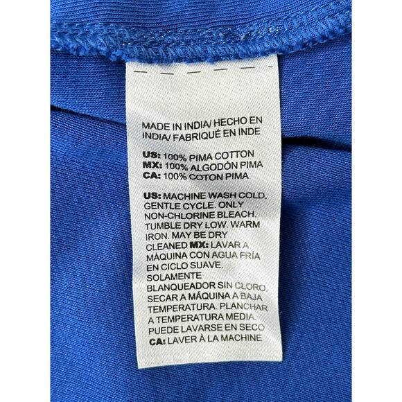 Chico's The Ultimate Tee Pima Cotton Short Sleeve Blue Soft Stretch Casual L - Picture 4 of 8